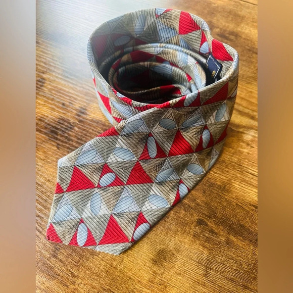 XMI for Nordstrom Hand Sewn Silk Tie - Geometric Pattern - Picture 1 of 8
